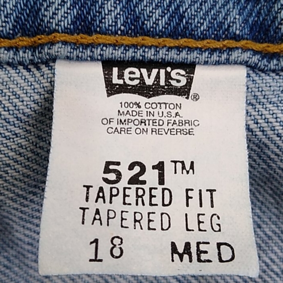 Levi's 521 Jeans size 18 Tapered Fit - Picture 6 of 10